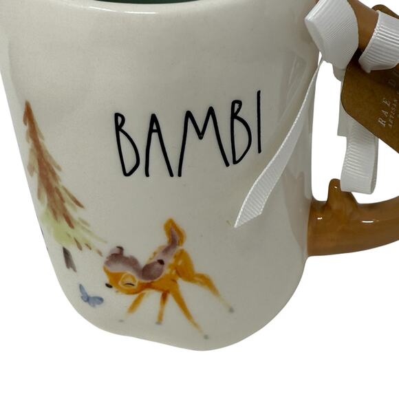 Rae Dunn Artisan Collection By Magenta X Disney Bambi Ceramic Mug Antler Handle - Picture 4 of 15